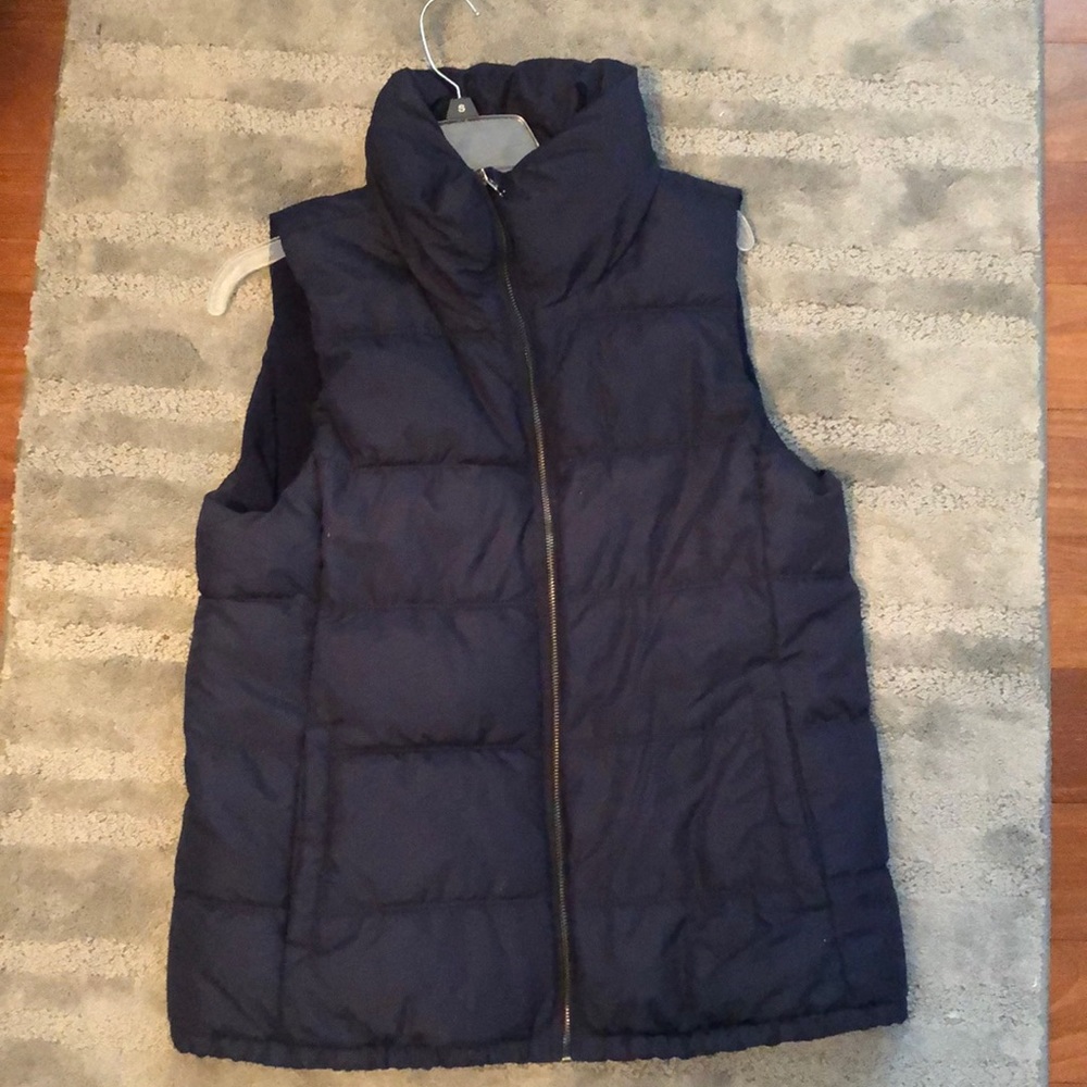 Navy blue puffer vest